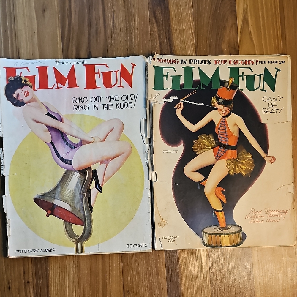 Vintage Film Fun Magazines, 1920s, Pin-Up Style Cover Art - Picture 1 of 6